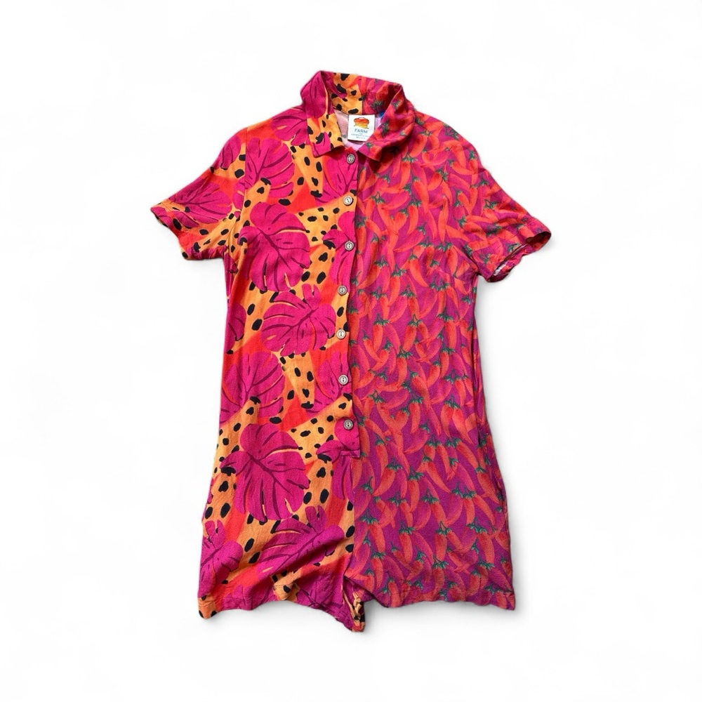 FARM Rio Vibrant Pink and Orange jumper